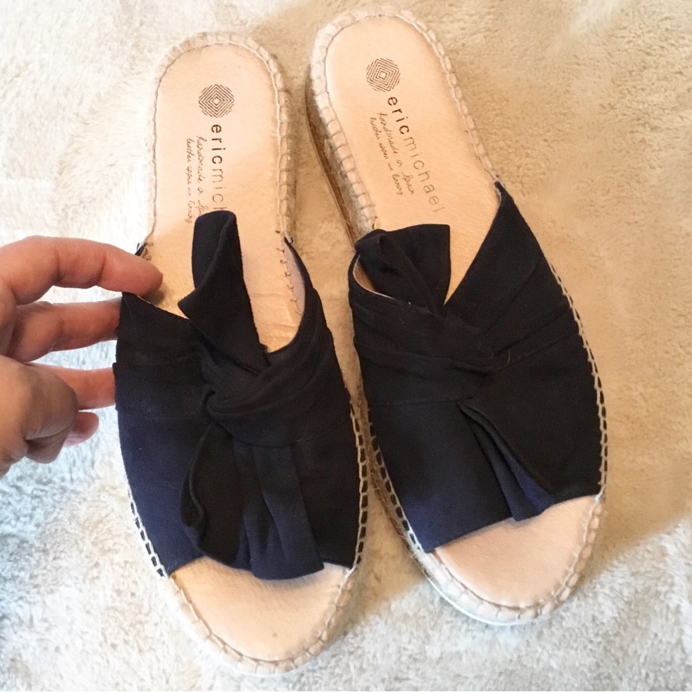 Eric Michael Women's Navy Espadrille Sandals - 41